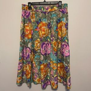 Vintage Restless Clothiers 100% Silk Maxi Skirt